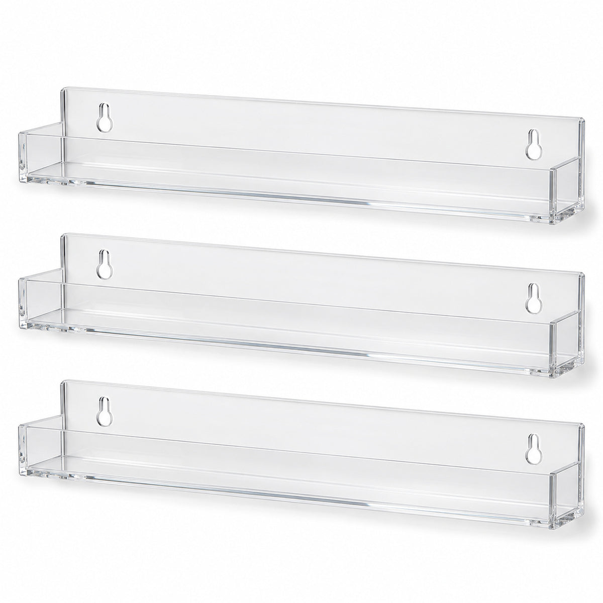 Wall Mount Card Display Shelf Set 3 Piece